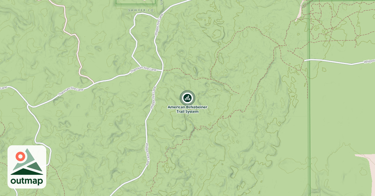 Map of American Birkebeiner Trail System