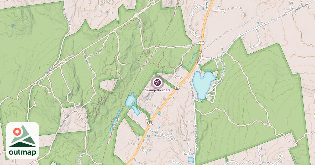 Map of Swamp Boulders