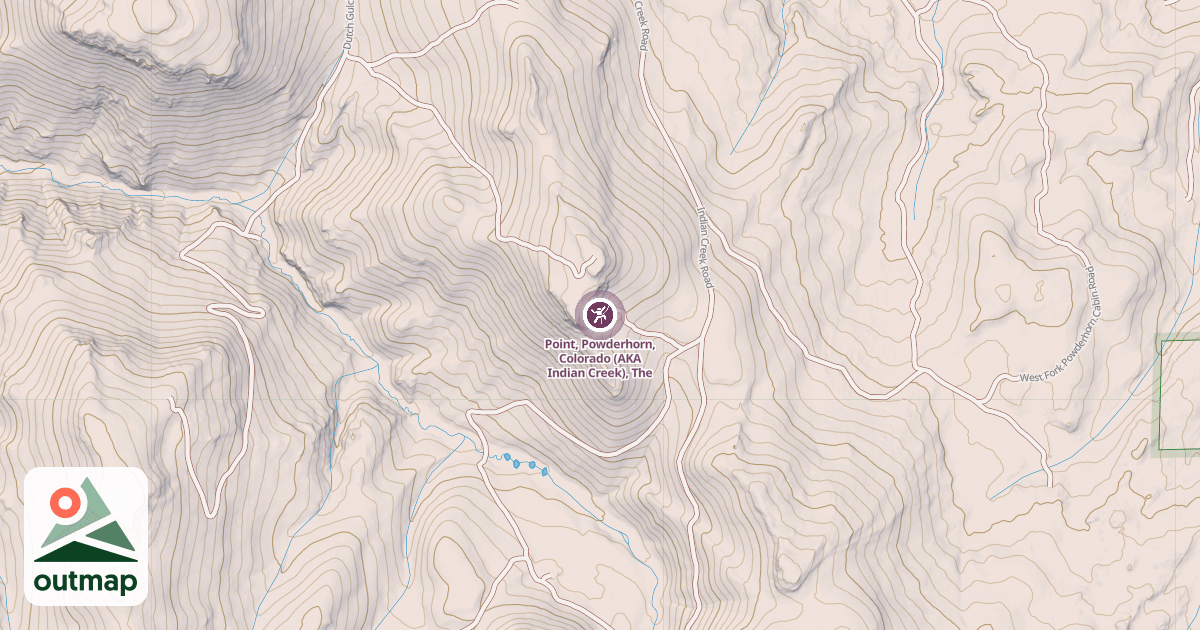Map of Point, Powderhorn, Colorado (AKA Indian Creek), The