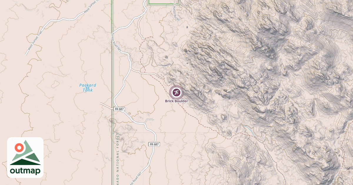 Map of Brick Boulder