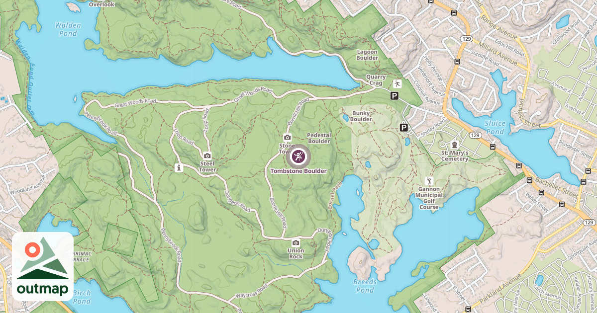 Map of Tombstone Boulder