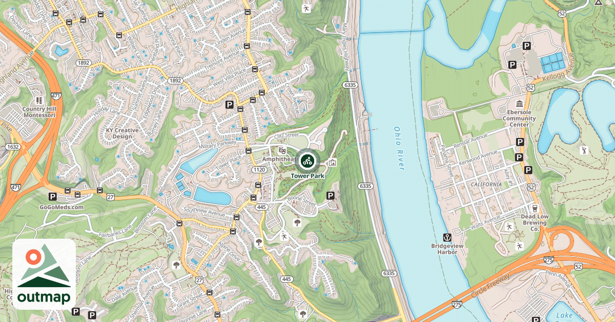 Map of Tower Park
