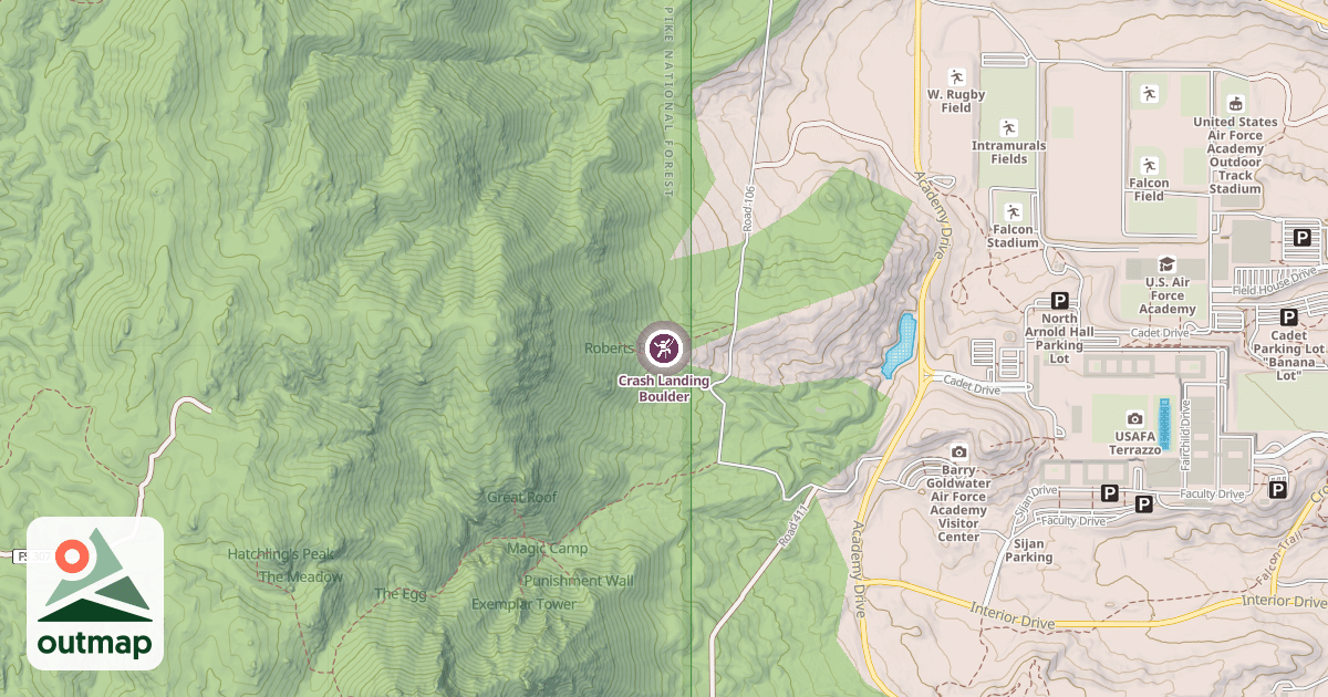 Map of Crash Landing Boulder