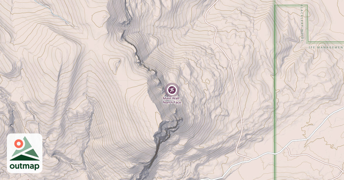 Map of Main Wall - North Face