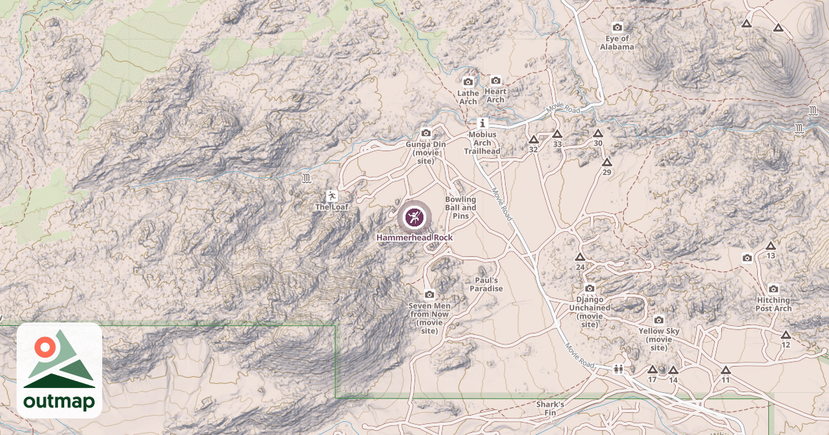 Map of Hammerhead Rock
