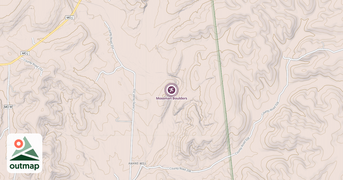 Map of Mossman Boulders
