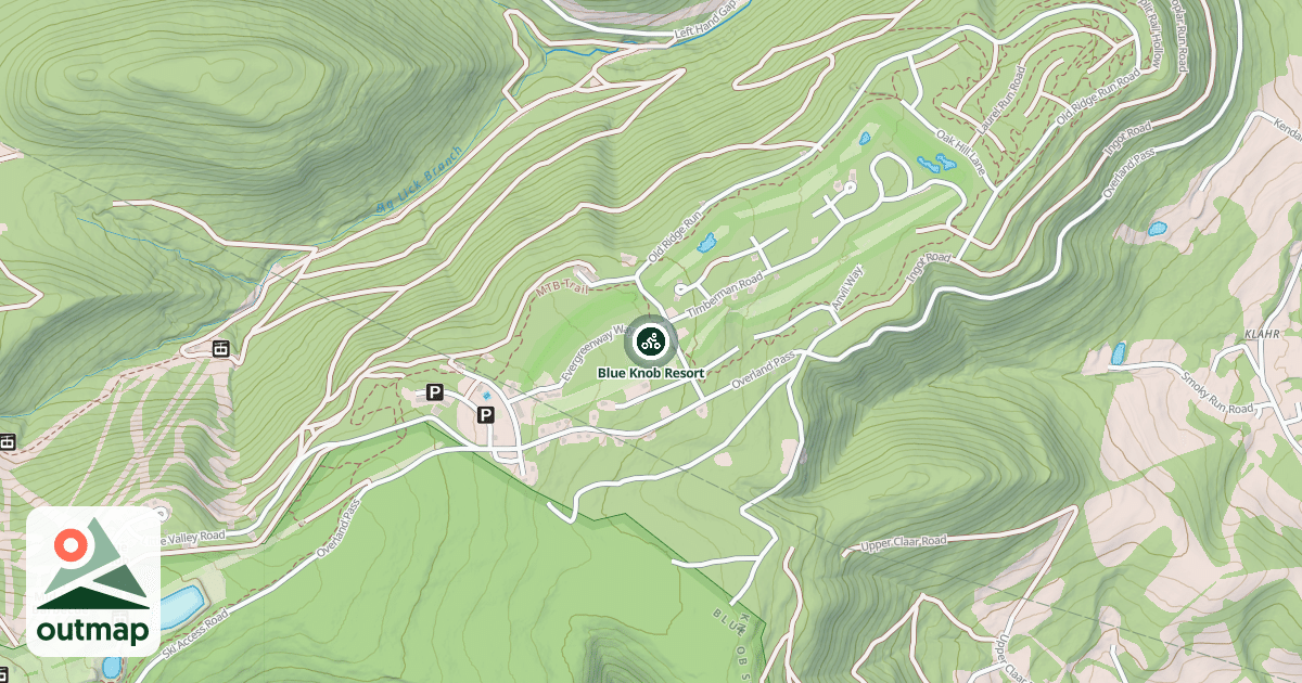 Map of Blue Knob Resort