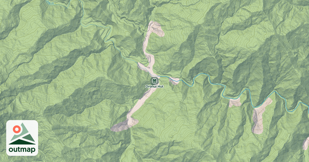 Map of Oronui Hut