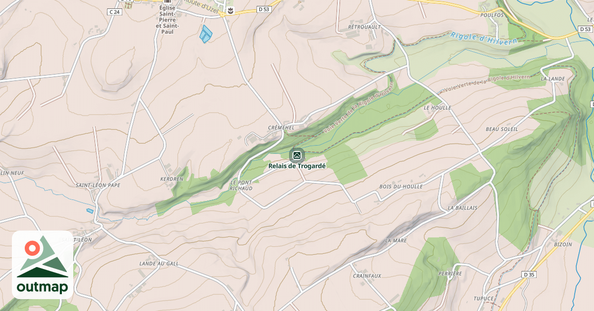 Map of Relais de Trogardé