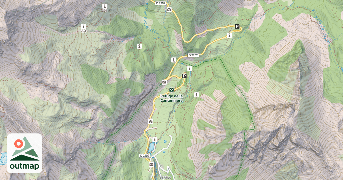 Map of Refuge de la Cantonnière