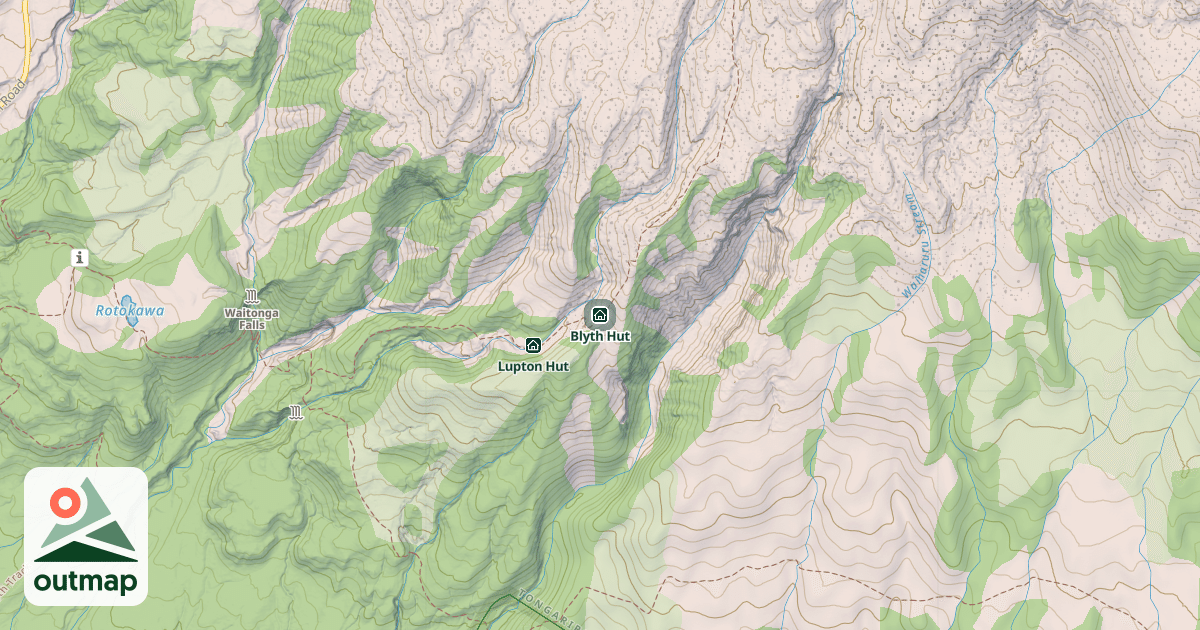 Map of Blyth Hut