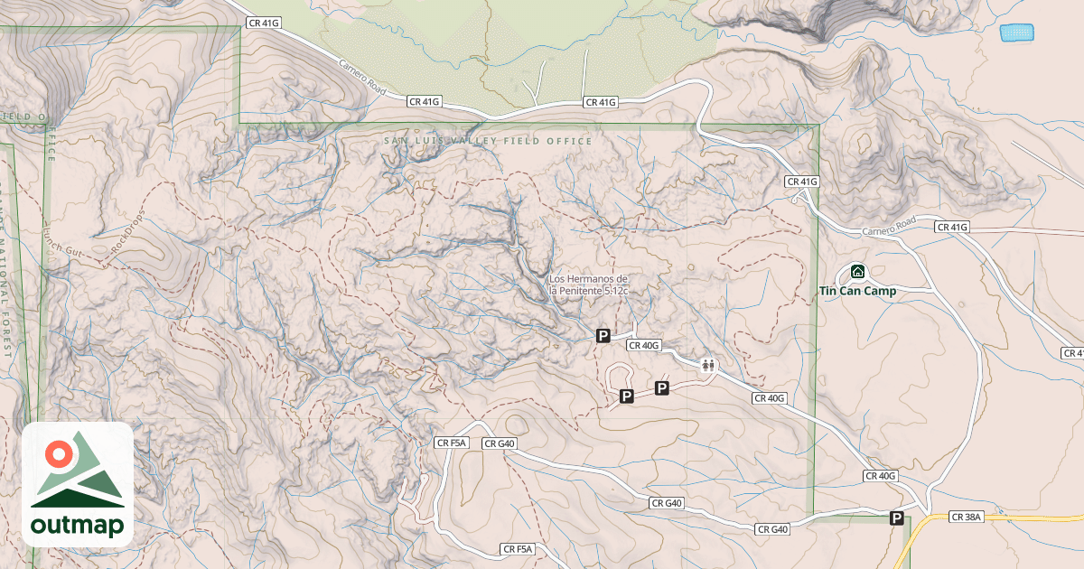 Map of Los Hermanos de la Penitente