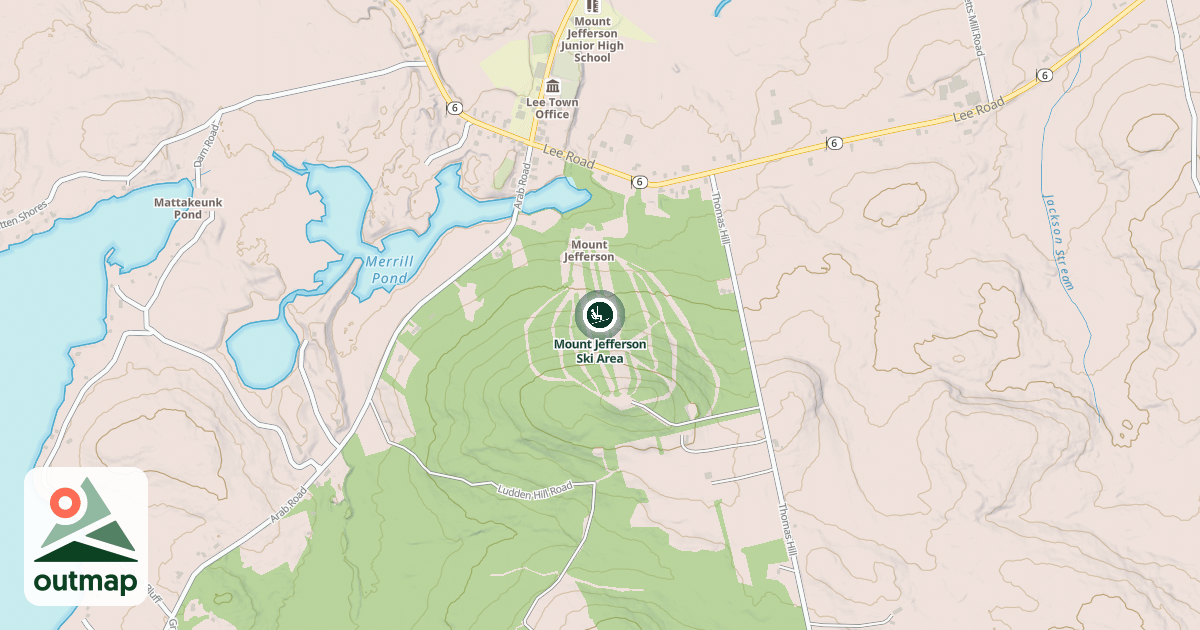 Map of Mount Jefferson Ski Area