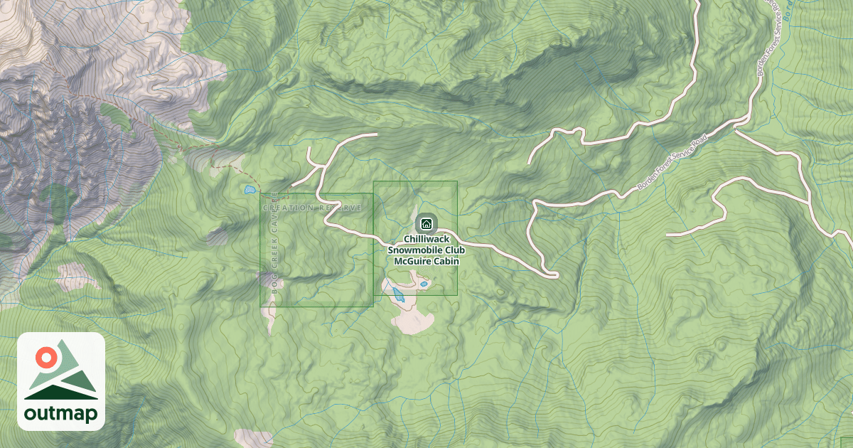 Map of Chilliwack Snowmobile Club McGuire Cabin