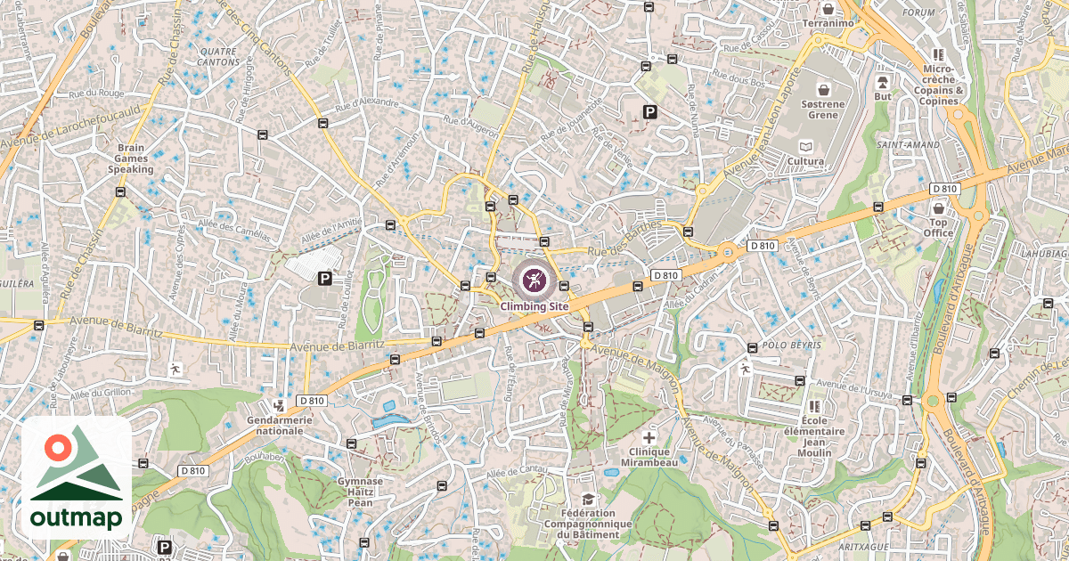 Map of Climbing Site