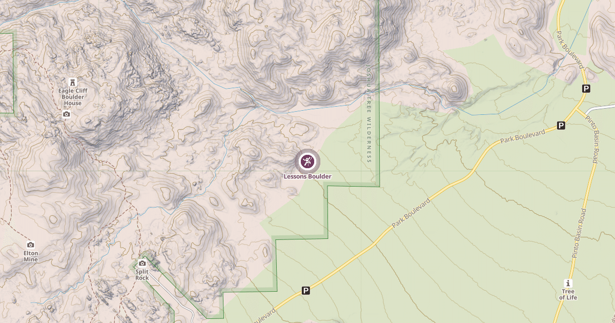 Map preview of Lessons Boulder
