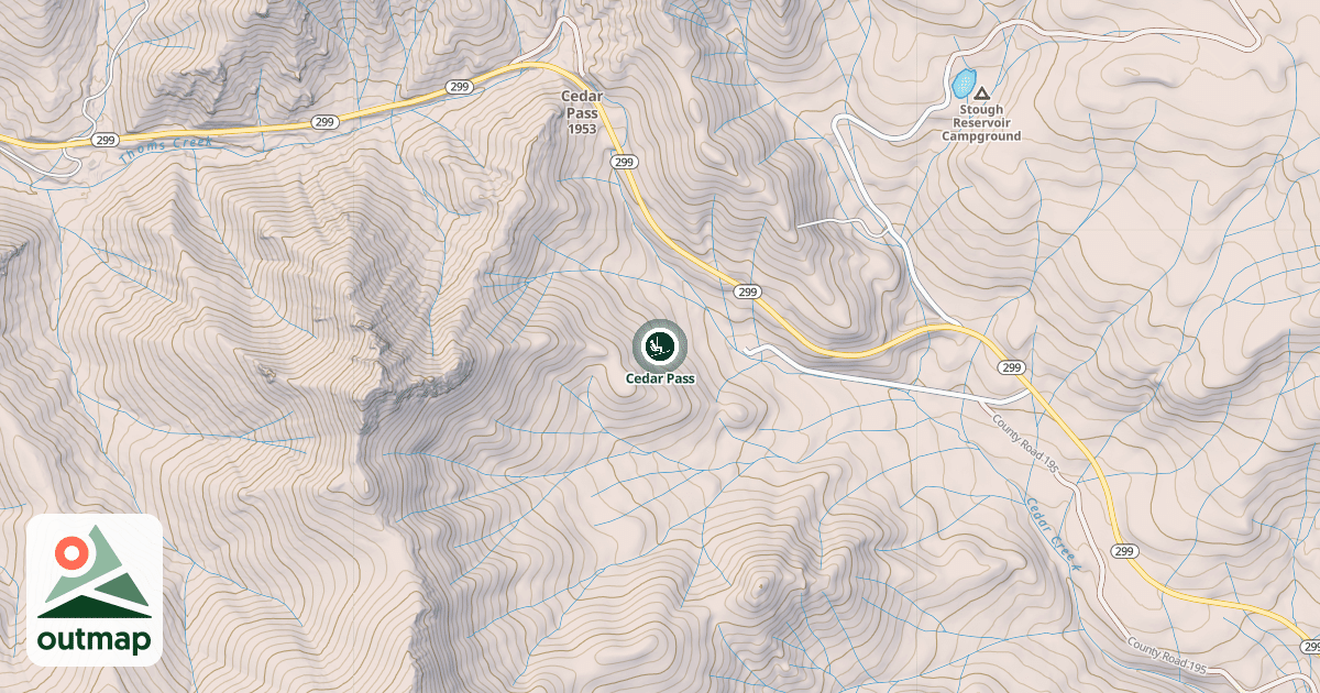 Map of Cedar Pass