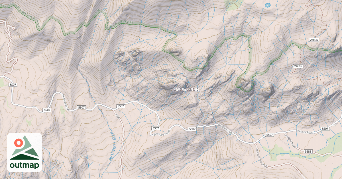 Map of Left Ski Track