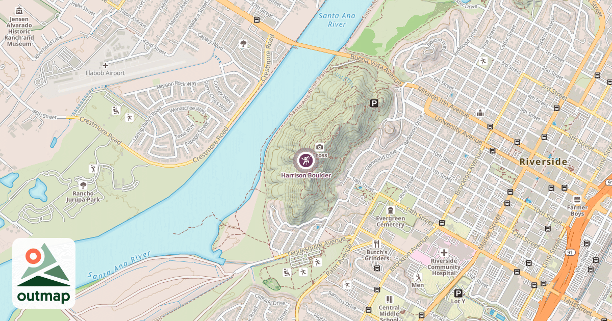 Map of Harrison Boulder