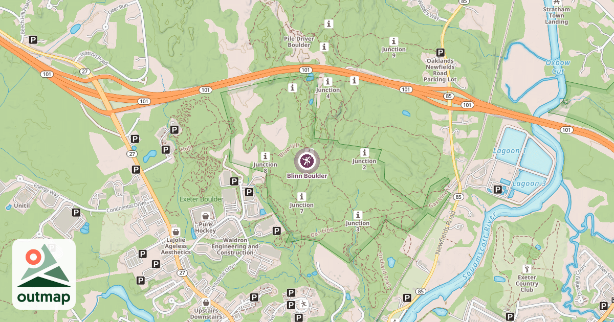 Map of Blinn Boulder