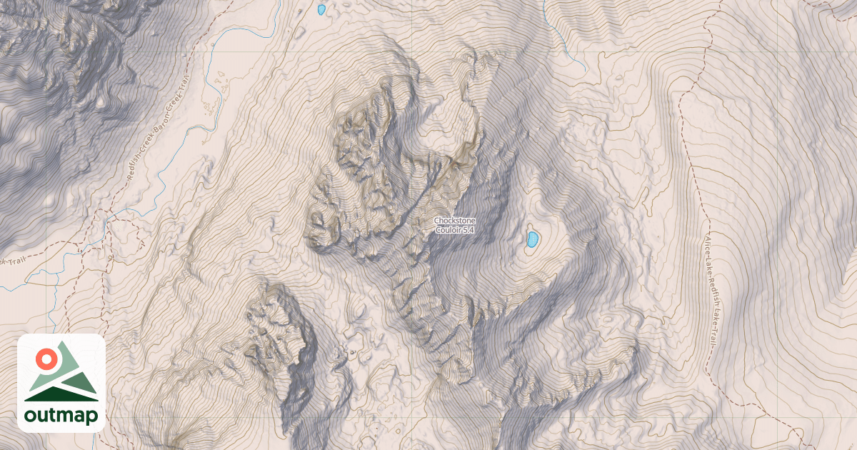 Map of Chockstone Couloir