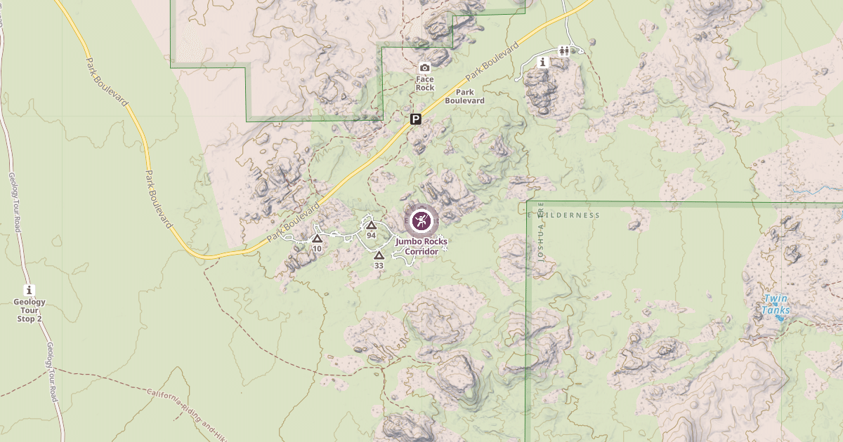 Map preview of Jumbo Rocks Corridor
