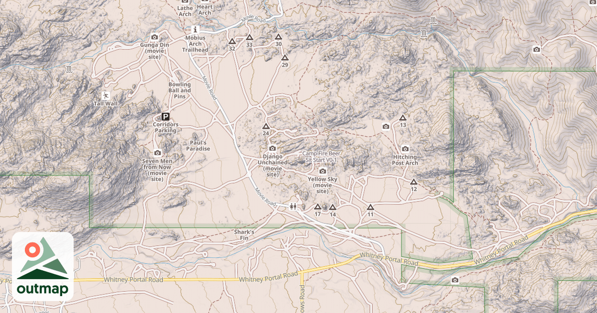 Map of Camp Fire Beer Sit Start
