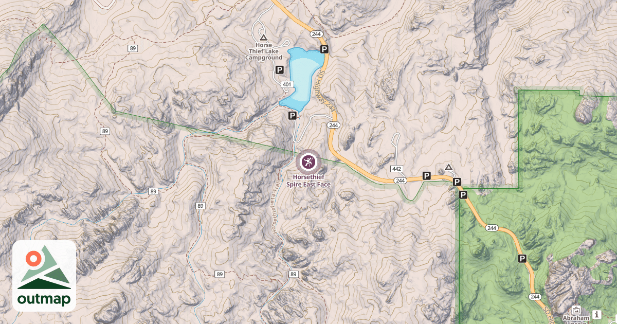 Map of Horsethief Spire East Face