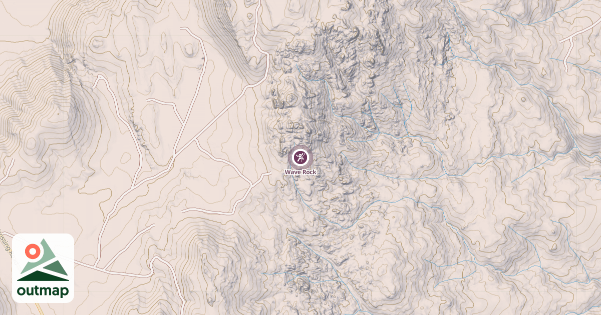 Map of Wave Rock