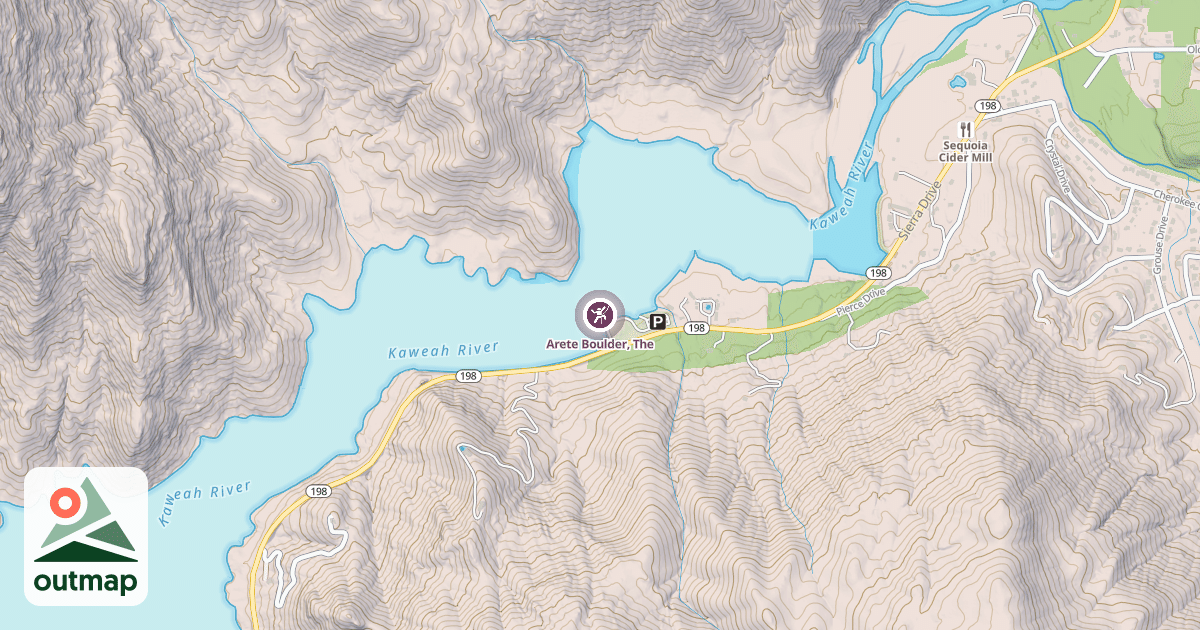 Map of Arete Boulder, The