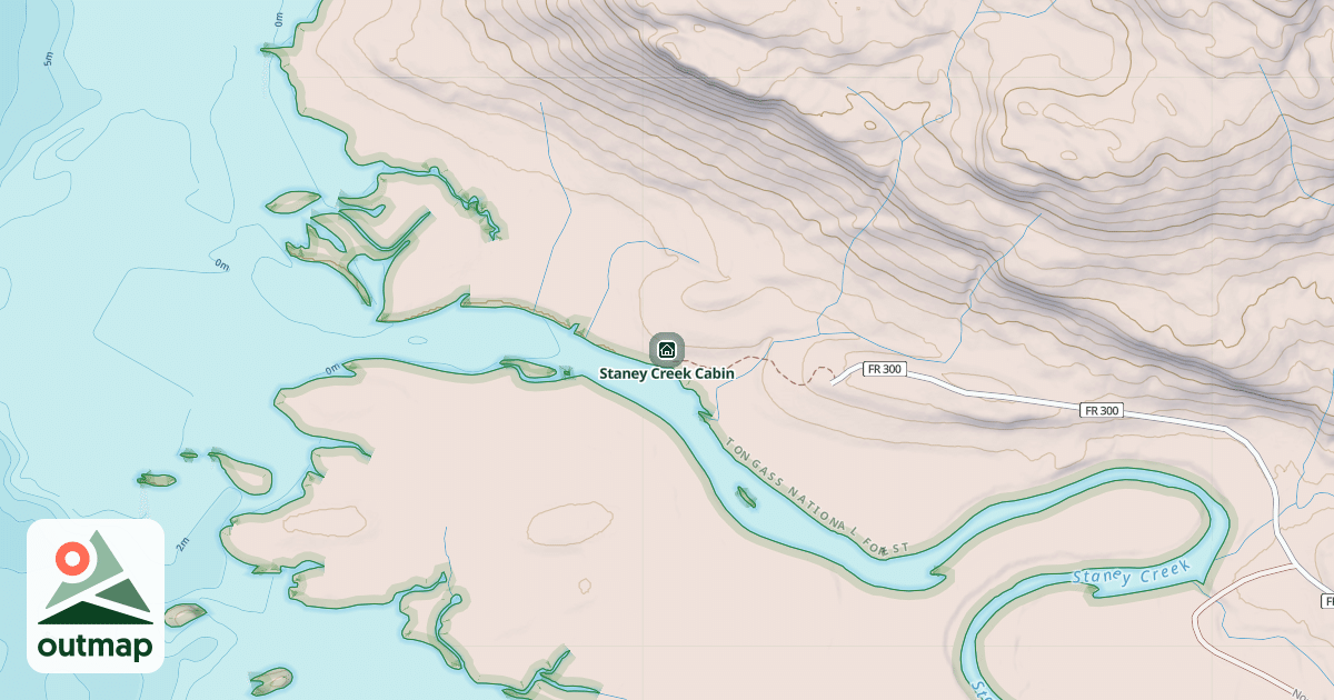 Map of Staney Creek Cabin