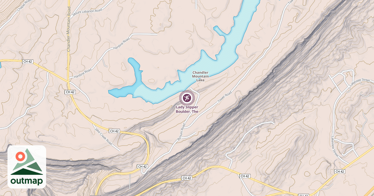 Map of Lady Slipper Boulder, The