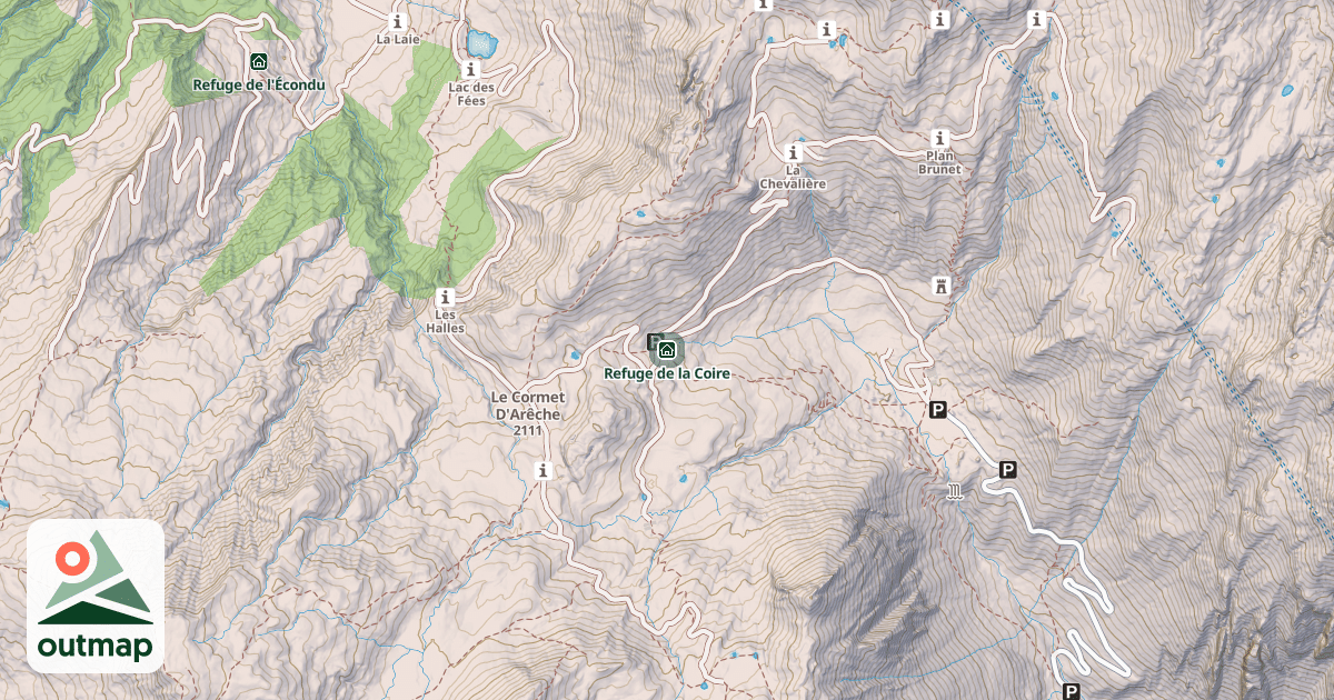 Map of Refuge de la Coire