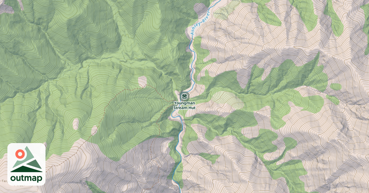 Map of Youngman Stream Hut