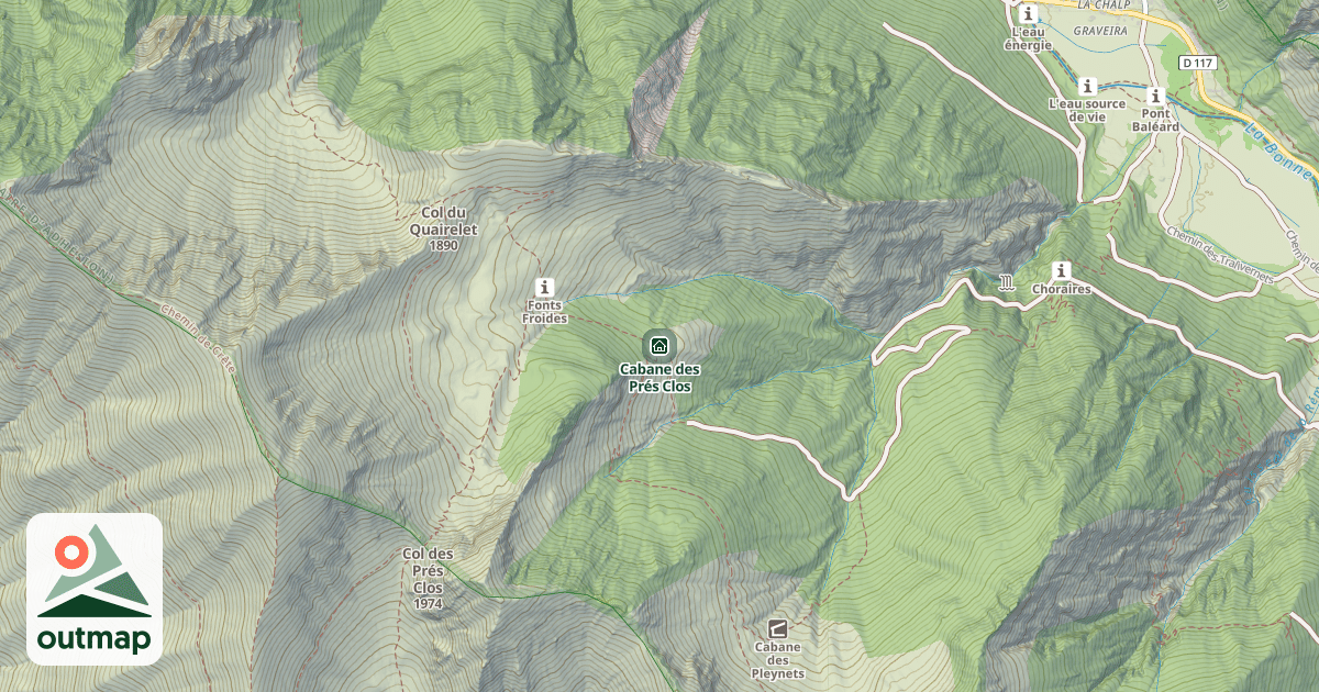 Map of Cabane des Prés Clos