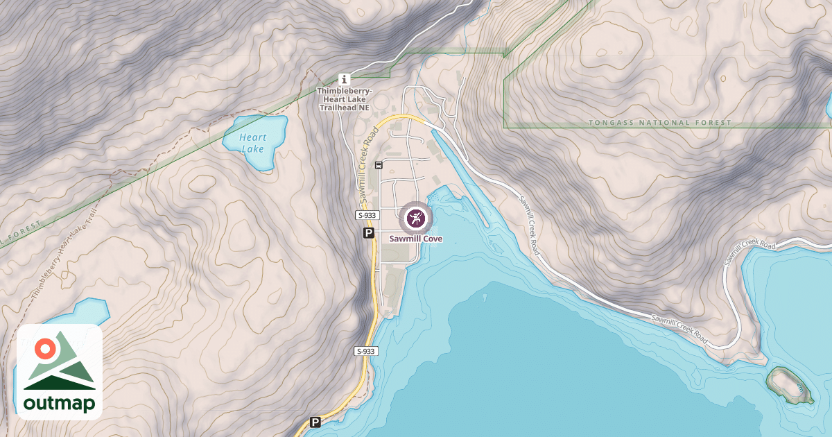 Map of Sawmill Cove
