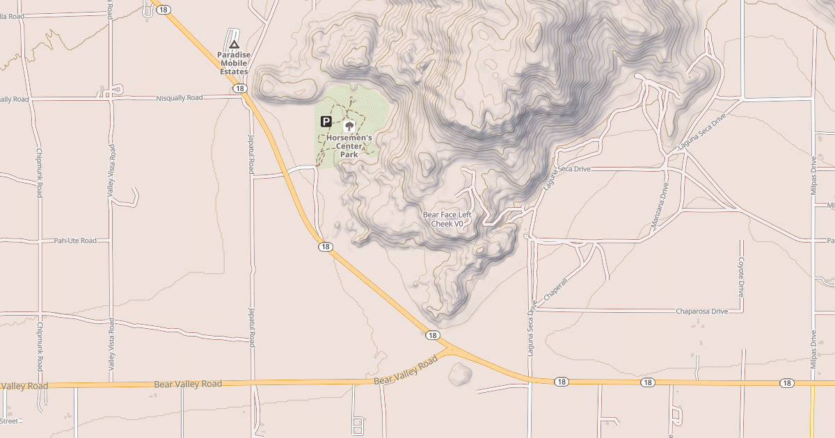 Map preview of Bear Face Left Cheek