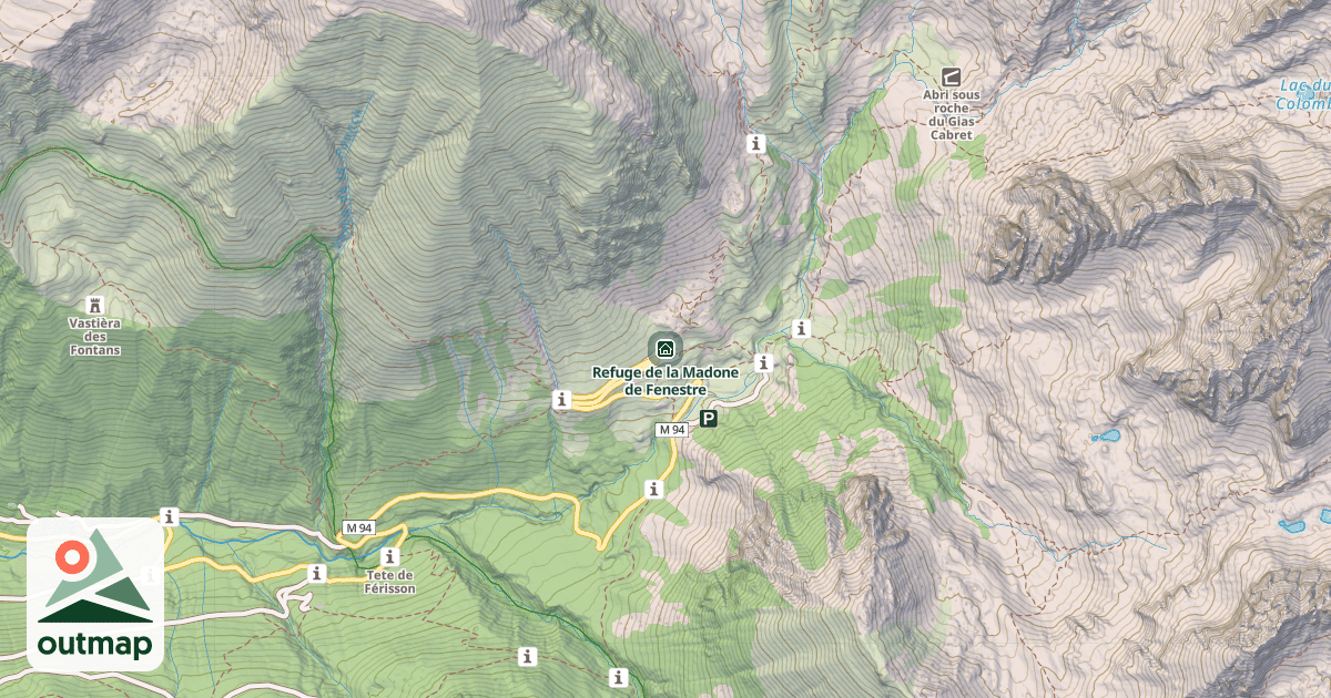 Map of Refuge de la Madone de Fenestre