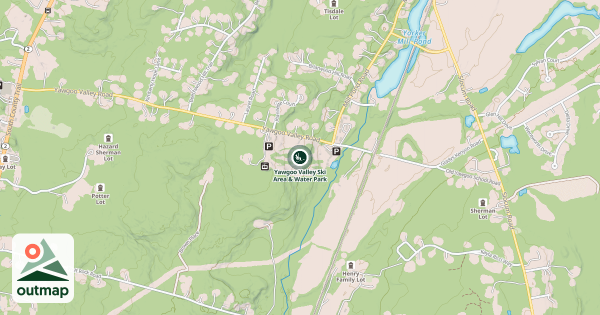 Map of Yawgoo Valley Ski Area & Water Park