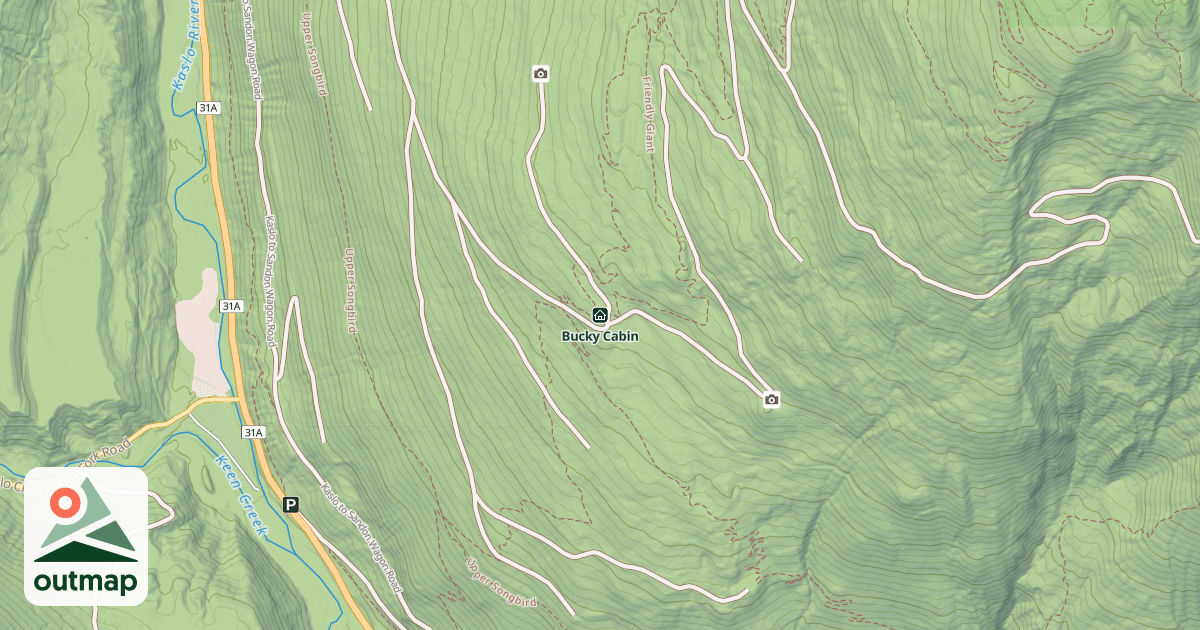 Map of Bucky Cabin