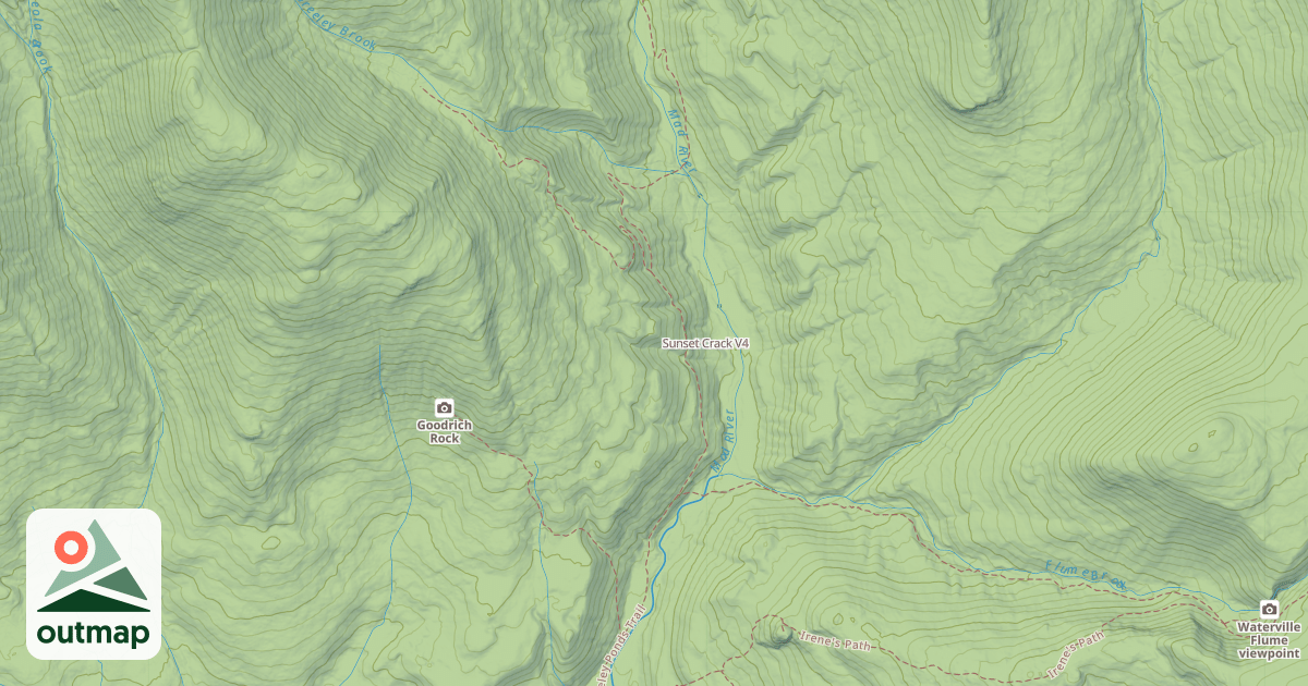 Map of Sunset Crack