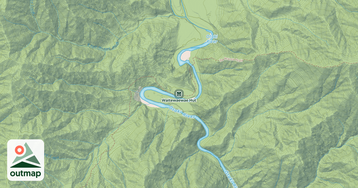 Map of Waitewaewae Hut