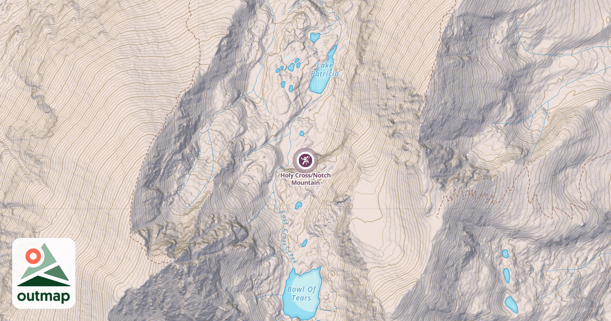 Map of Holy Cross/Notch Mountain