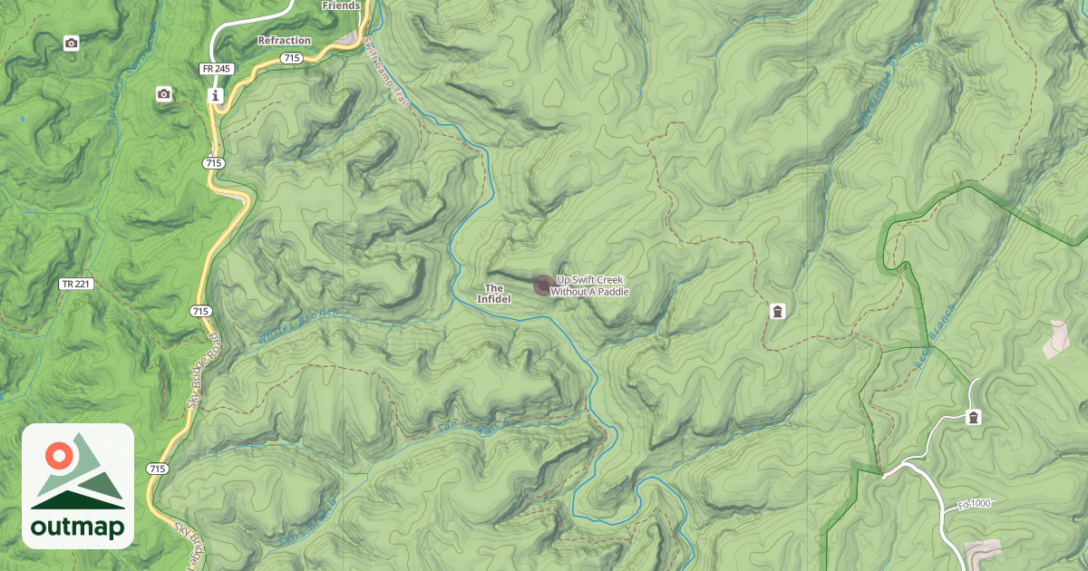 Map of Up Swift Creek Without A Paddle