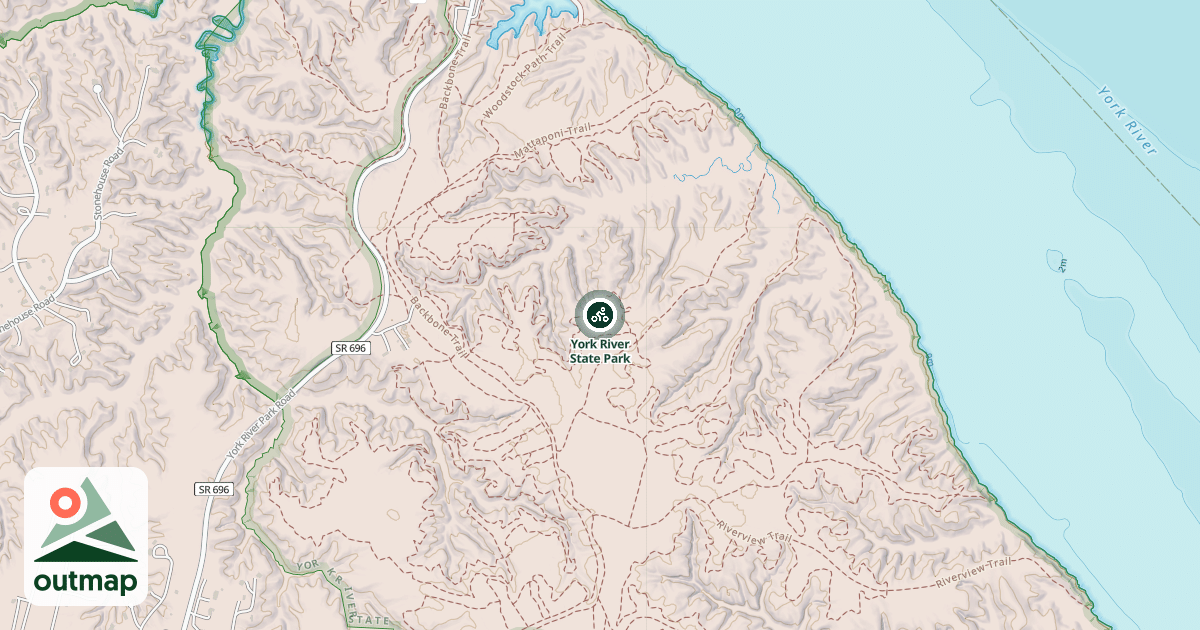 Map of York River State Park