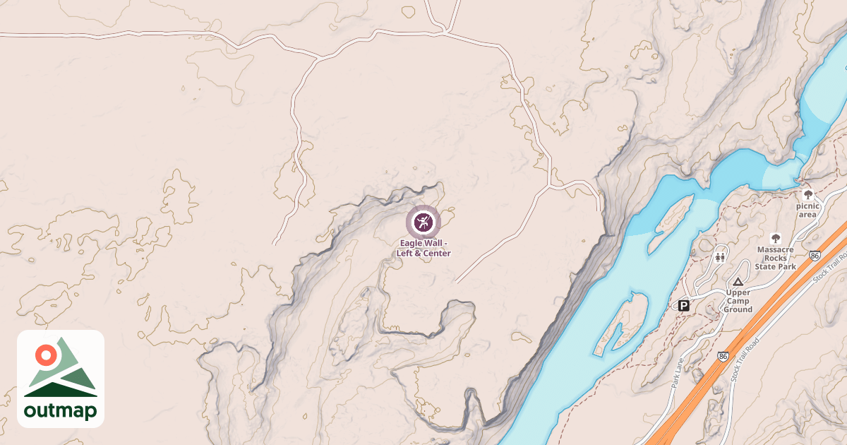 Map of Eagle Wall - Left & Center