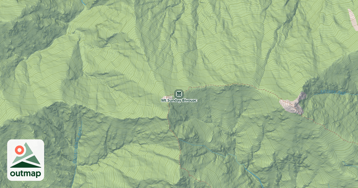 Map of Mt Sunday Bivouac