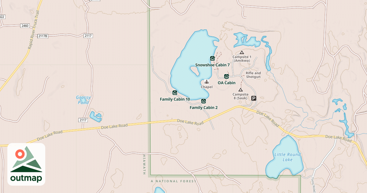 Map of Family Cabin 7