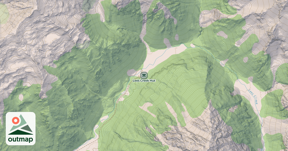 Map of Lees Creek Hut