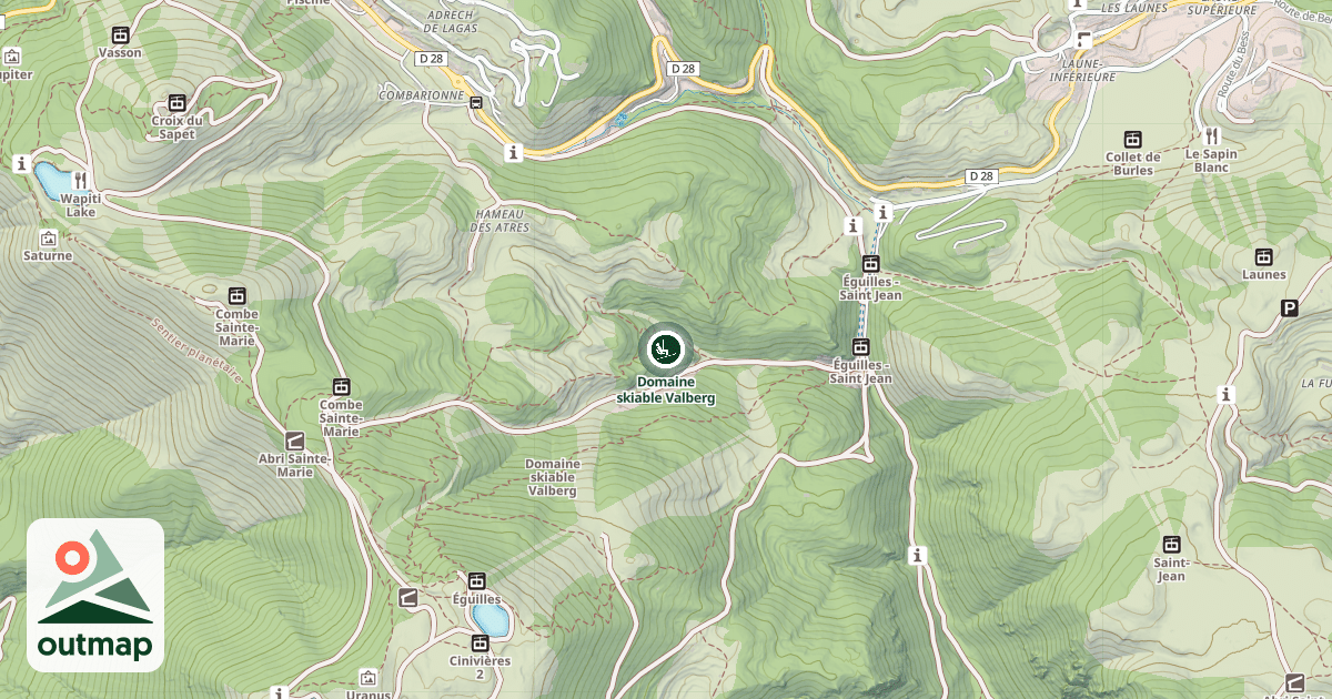 Map of Domaine skiable Valberg